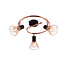 Industrial copper ceiling spotlight, 3-lights - Oregon