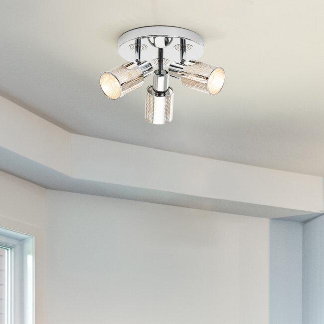 Industrial ceiling spotlight, 3 lights - Trenton