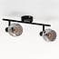 2-light ceiling light Phoenix - smoked glass with mirror effect