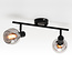 Ceiling light with smoked glass, 2-lights - Phoenix