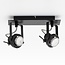 Designer 2-light ceiling lamp Dayton, adjustable black