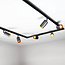 Modern single-phase track system 1.5 metre long with jade spotlights