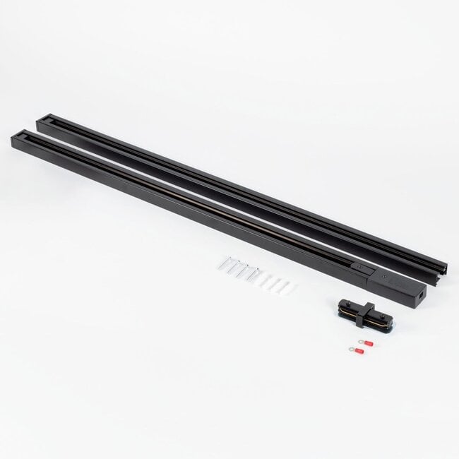 1.5 metre 1-phase track system set with Jade spotlights, black