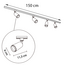 1.5 metre 1-phase track system set with Jade spotlights, black