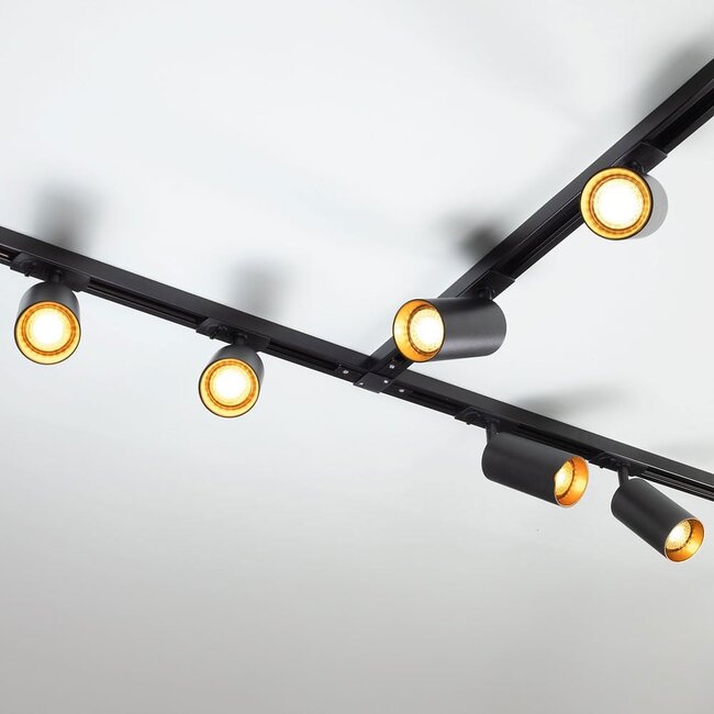 Modern single-phase track system 1.5 metre long with Juno spots