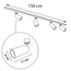 1.5 metre 1-phase track system set with Juno spotlights, black