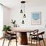 Industrial 3-light pendant lamp Hailey in black