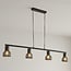 Industrial pendant lamp Xavier in black