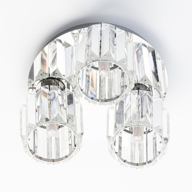 ceiling light Kiara with crystals - chrome