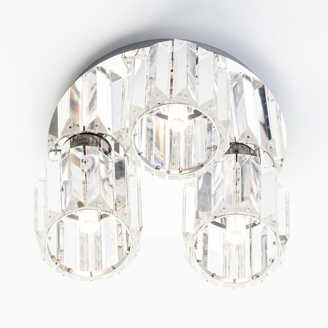 ceiling light Kiara with crystals - chrome