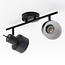 Ceiling spotlight Henry 2-light, matte-black and white