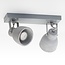 Ceiling light concrete grey with 2 spots - Arthur