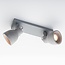 Ceiling lamp Arthur 2-light, concrete grey