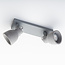 Ceiling light concrete grey with 2 spots - Arthur