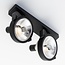 GU10 AR111 2-way spotlight Scarlett - black