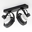 GU10 AR111 Scarlett 2-light surface-mounted spotlight in black