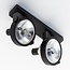 GU10 AR111 2-way spotlight Scarlett - black