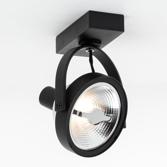 AR111 surface-mounted spotlight Skylar in black