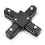 X-connector for 1-phase track, black