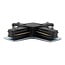 X-connector for 1-phase track, black