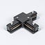 T-connector for 1-phase track, black