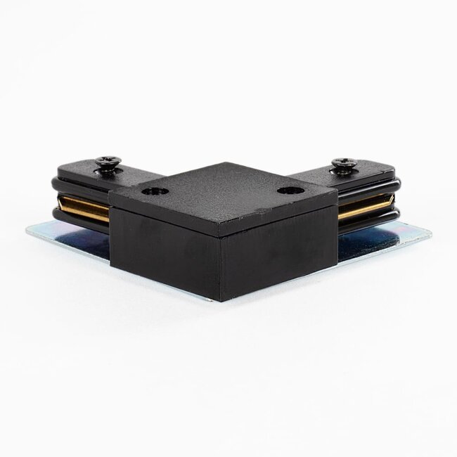 L-connector for single-phase busbar - black