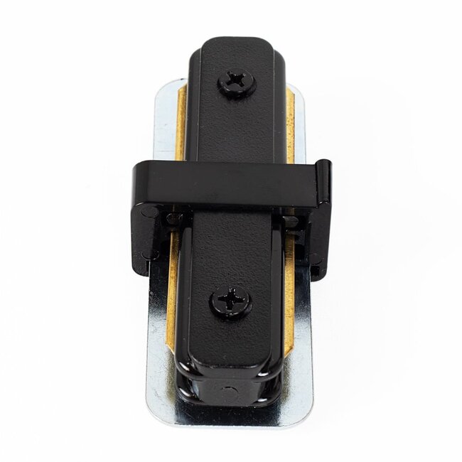 Straight connector for 1-phase track, black