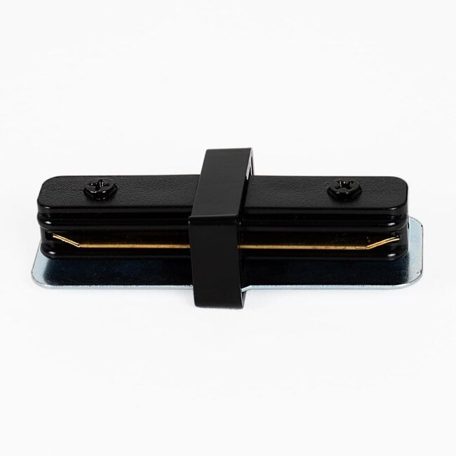 Straight connector for 1-phase track, black