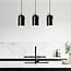 Industrial 3-light ceiling spotlight Helsinki in black and gold