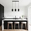 Industrial 3-light ceiling spotlight Helsinki in black and gold
