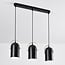 Industrial 3-light ceiling spotlight Helsinki in black and gold