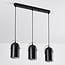 Industrial 3-light ceiling spotlight Helsinki in black and gold