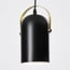 Industrial 3-light ceiling spotlight Helsinki in black and gold