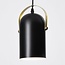 Industrial ceiling spot in black with golden details and 3 spots - Helsinki
