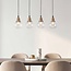 4-light Art Deco pendant light Bologna - clear glass