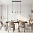 4-light Art Deco pendant light Bologna - clear glass