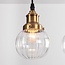 4-light Art Deco pendant light Bologna - clear glass