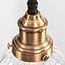 4-light Art Deco pendant light Bologna - clear glass