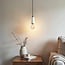 Designer pendant light Vienna - white concrete and rose gold