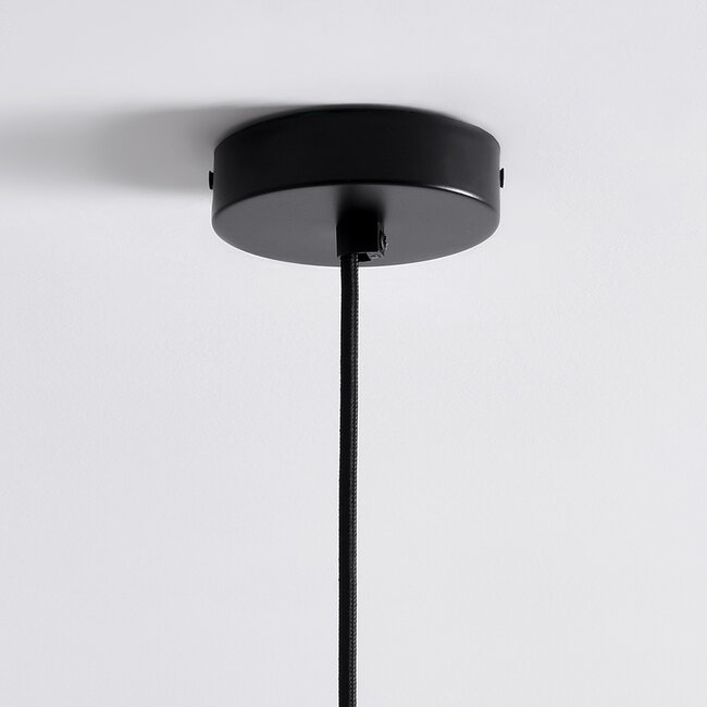 Design pendant lamp in white concrete with rose gold decoration - Vienna