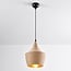pendant light Laos with rope - natural and gold