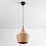 pendant light Laos with rope - natural and gold
