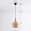 pendant light Laos with rope - natural and gold
