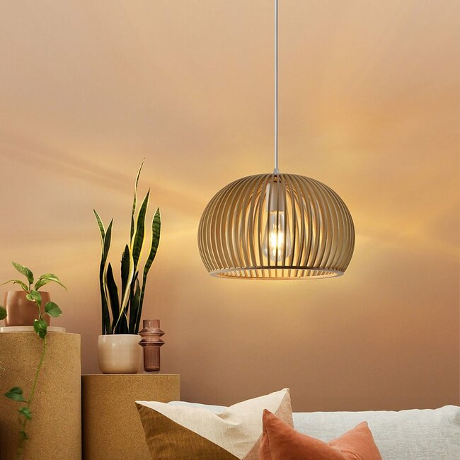 Rural natural wood hanging lamp - Jakarta