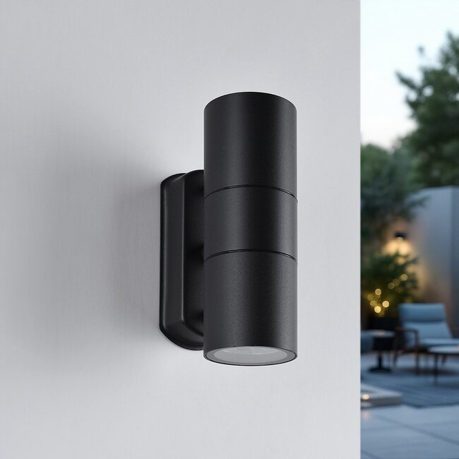 Round Wall Light Black Olivia - 2 Flames