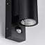 Round outdoor wall light Cathy with sensor 2 x 3W LEDs - anthracite