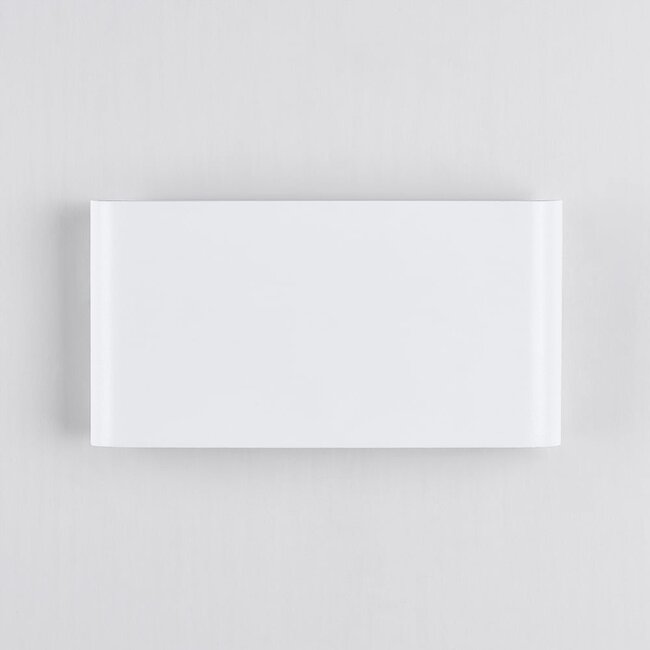 2-light outdoor wall light Tommy - white with integrated LED