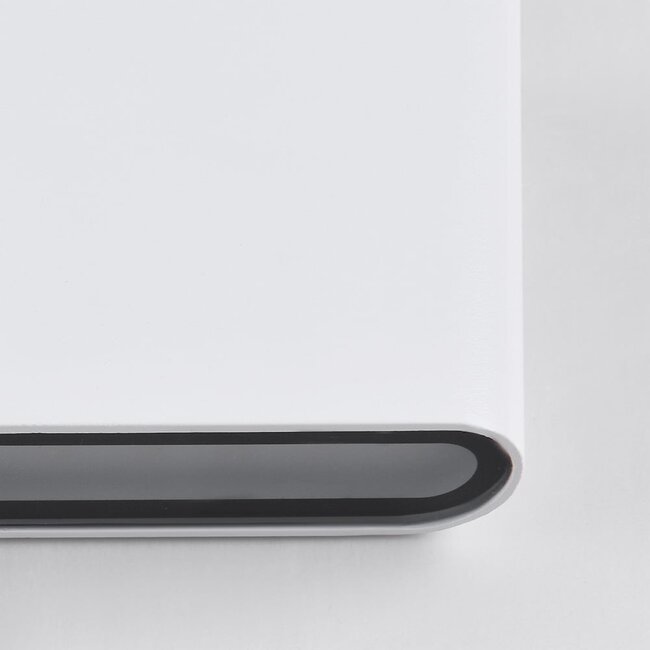 2-light outdoor wall light Tommy - white with integrated LED