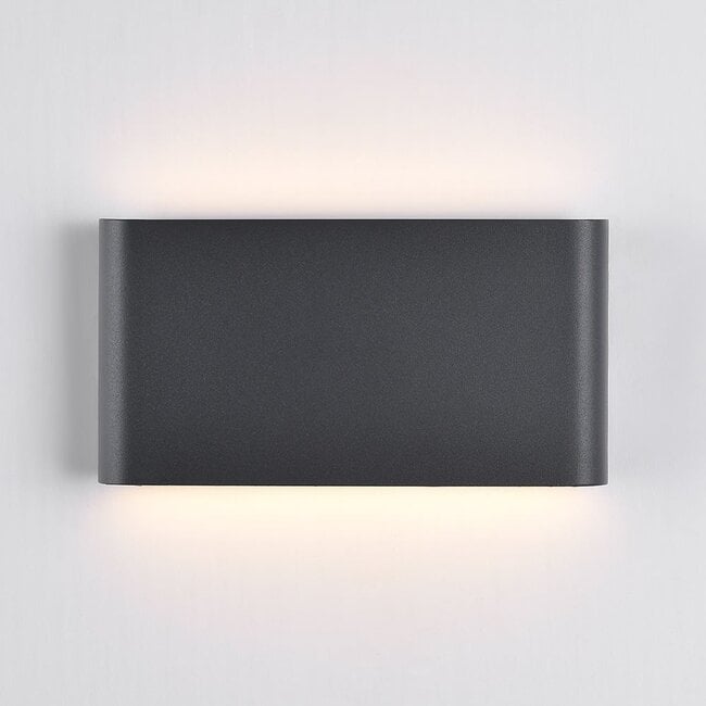2-light outdoor wall light Tommy - anthracite with integrated LED