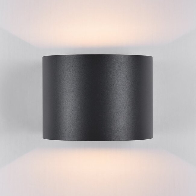 Round outdoor wall light Lizzy - anthracite with integrated LED